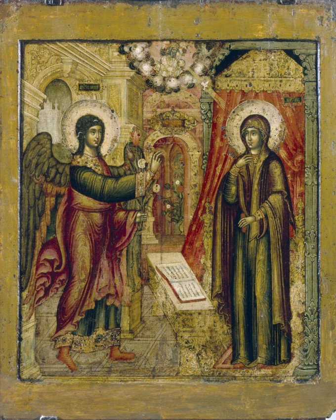 15-Благовещение. 1670. Автор  Иван Максимов